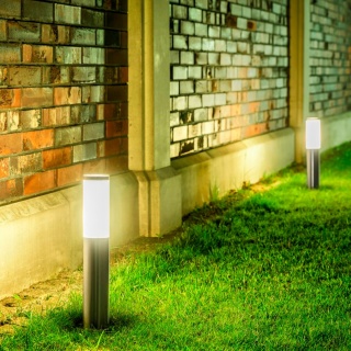 Lampa ogrodowa stojąca słupek 45cm Milan inox GTV