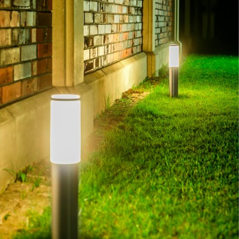 Lampa ogrodowa stojąca słupek 45cm Milan inox GTV