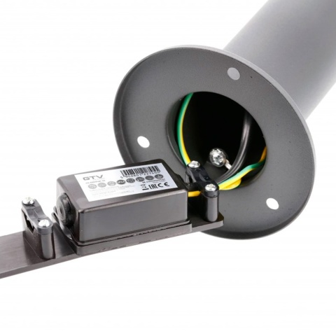 Lampa ogrodowa stojąca słupek 502mm KERTA grafit GTV