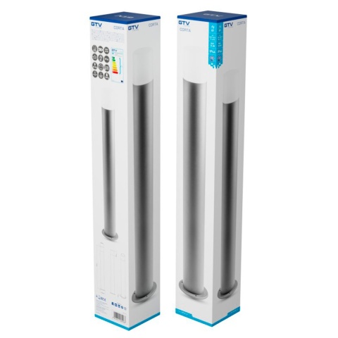 Lampa ogrodowa stojąca słupek 80cm CORTA grafit GTV