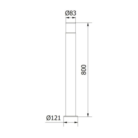 Lampa ogrodowa stojąca słupek 80cm CORTA grafit GTV
