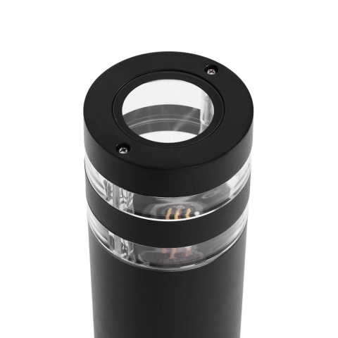 Lampa ogrodowa w czarnym kolorze, duży gwint K-8206 z serii SOLIN