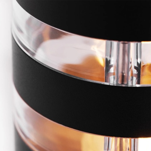 Lampa ogrodowa w czarnym kolorze, duży gwint K-8206 z serii SOLIN