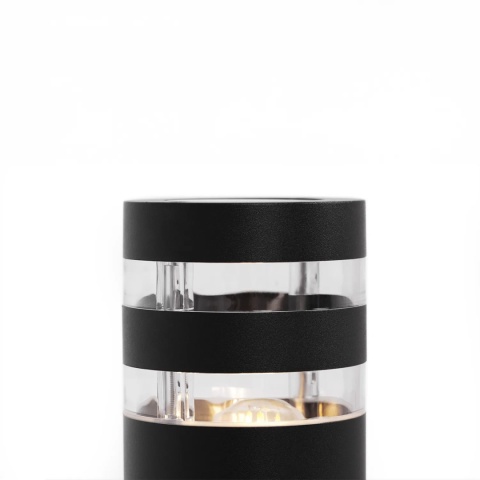 Lampa ogrodowa w czarnym kolorze, duży gwint K-8206 z serii SOLIN