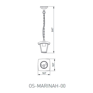 Lampa ogrodowa wisząca MARINA czarny GTV