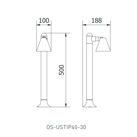 Lampa stojąca ogrodowa LUSTINO 50cm grafit GTV