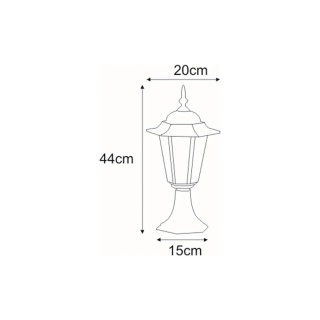 Niska zewnętrzna lampa stojąca K-5009S Czarna z serii STANDARD
