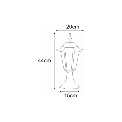 Niska zewnętrzna lampa stojąca K-5009S Czarna z serii STANDARD