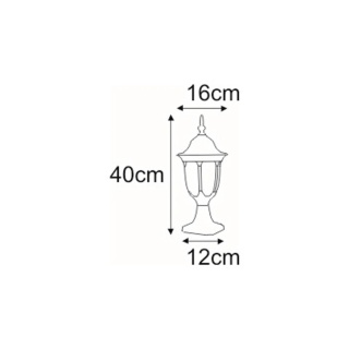 Niska zewnętrzna lampa stojąca K-6007A/L Czarna z serii VASCO