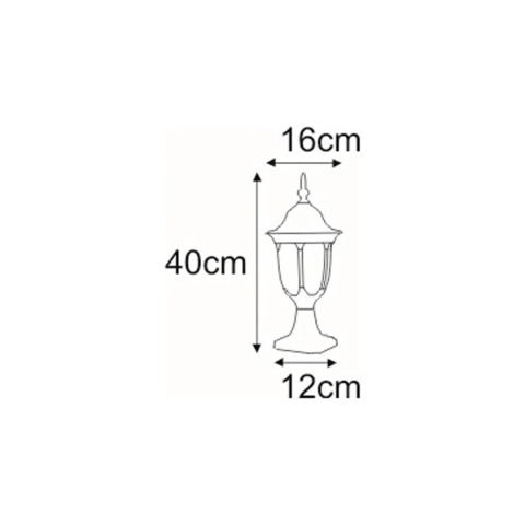 Niska zewnętrzna lampa stojąca K-6007A/L Czarna z serii VASCO