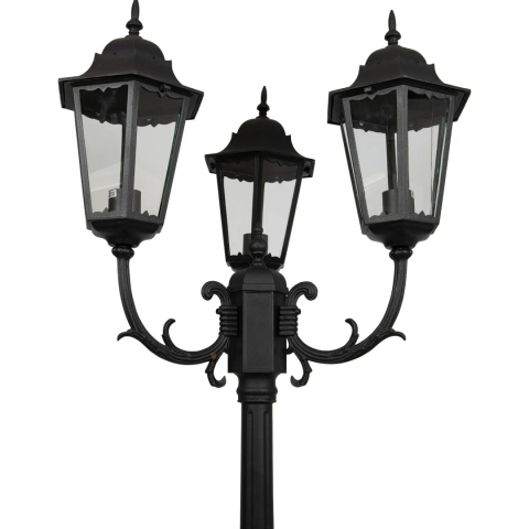 Wysoka zewnętrzna lampa stojąca K-7006A2/3 Czarna z serii LOZANA