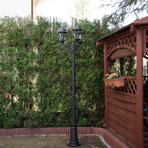 Wysoka zewnętrzna lampa stojąca K-7006A2/3 Czarna z serii LOZANA