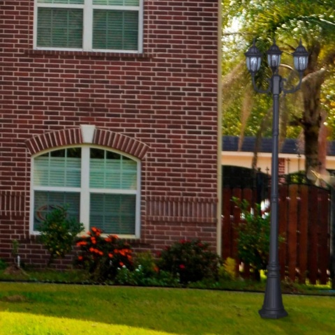 Wysoka zewnętrzna lampa stojąca K-7007A2/3N Czarna z serii VASCO