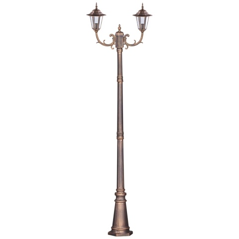 Wysoka zewnętrzna lampa stojąca K-7064A2/2 Czarna/Złota z serii STANDARD
