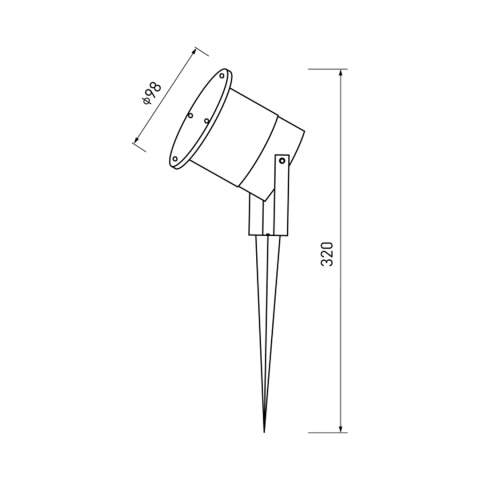 Lampa ogrodowa naświetlacz DIEGO szara GTV
