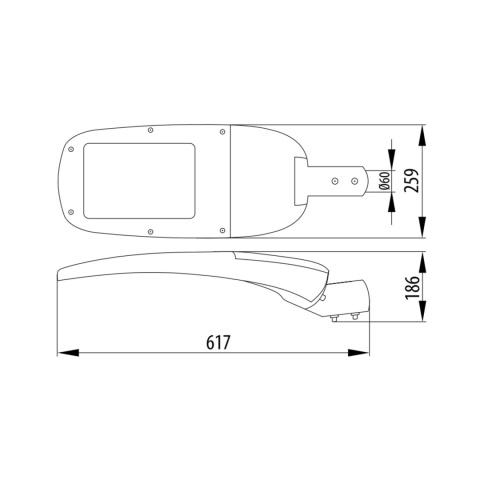 Lampa oprawa uliczna LED Jasper 80W 6K IP66 BEMKO