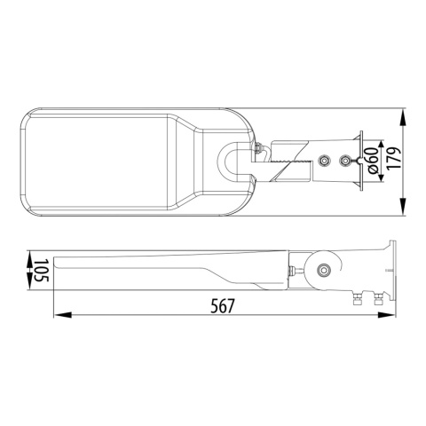 Lampa oprawa uliczna LED Jazmin 100W 13500LM 4K IP65 BEMKO