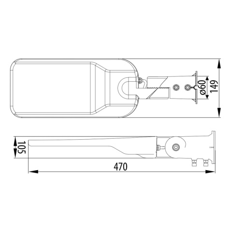 Lampa oprawa uliczna LED Jazmin 50W 6750LM 4K IP65 Z CZUJNIKIEM ZMIERZCHU BEMKO