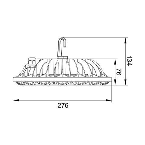 Lampa przemysłowa LED High-Bay VOYAGER 100W 6K IP65 BEMKO