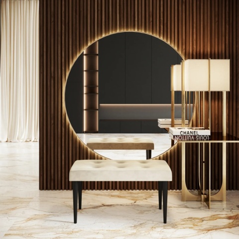 Ławka tapicerowana PRUDHOMME BL - Beż