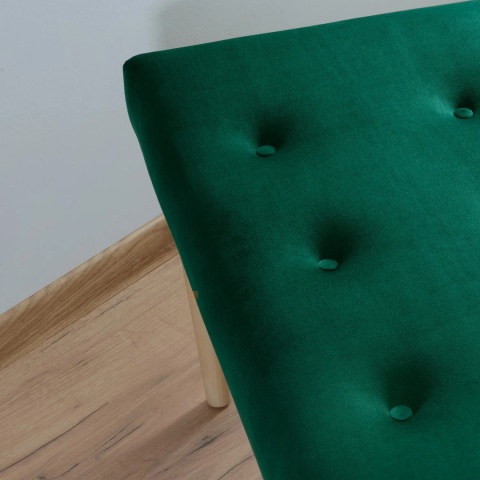 Ławka tapicerowana PRUDHOMME BL - Butelkowa zieleń