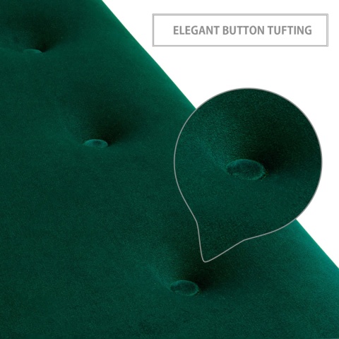 Ławka tapicerowana PRUDHOMME BL - Butelkowa zieleń