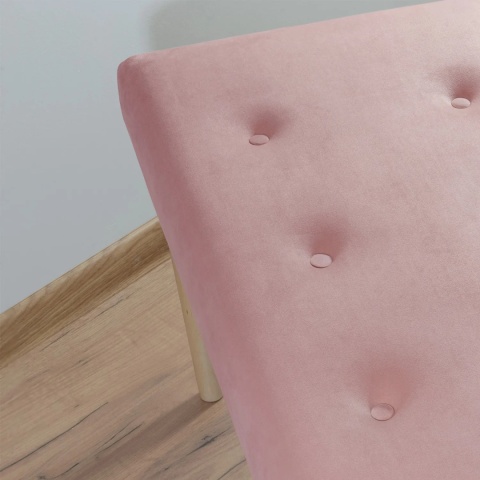 Ławka tapicerowana PRUDHOMME BL - Pudrowy róż