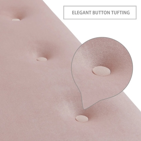 Ławka tapicerowana PRUDHOMME BL - Pudrowy róż