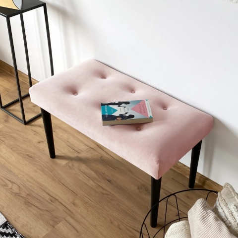 Ławka tapicerowana PRUDHOMME BL - Pudrowy róż