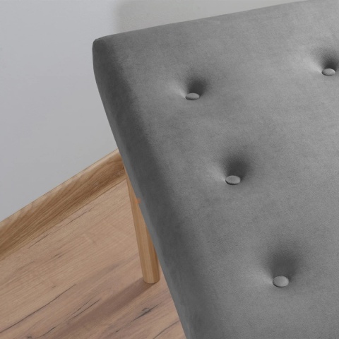 Ławka tapicerowana PRUDHOMME BL - ciemny szary