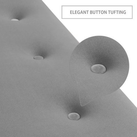 Ławka tapicerowana PRUDHOMME BL - ciemny szary