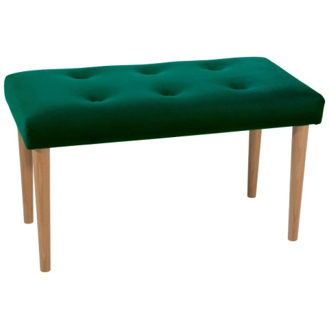 Ławka tapicerowana PRUDHOMME NAT - Butelkowa zieleń