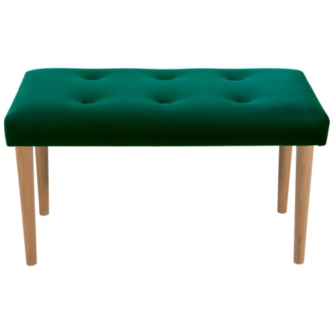 Ławka tapicerowana PRUDHOMME NAT - Butelkowa zieleń