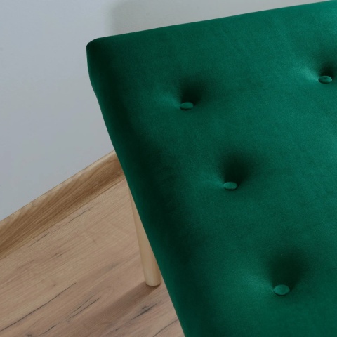 Ławka tapicerowana PRUDHOMME NAT - Butelkowa zieleń