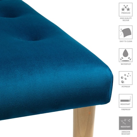 Ławka tapicerowana PRUDHOMME NAT - Chaber