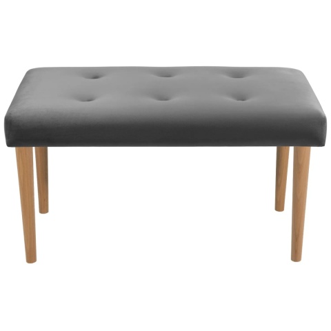 Ławka tapicerowana PRUDHOMME NAT - Ciemny szary