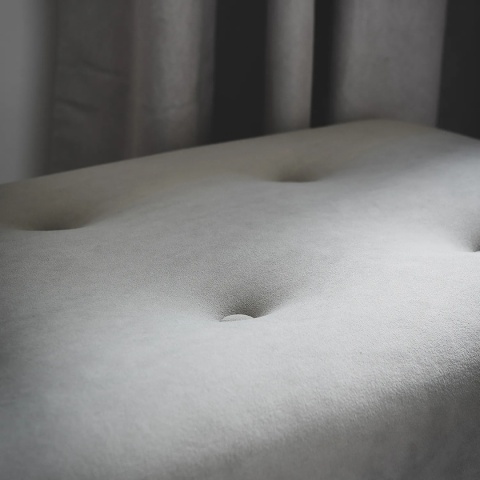 Ławka tapicerowana PRUDHOMME NAT - Ciemny szary