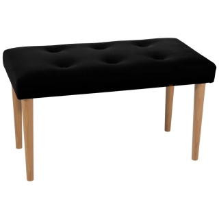 Ławka tapicerowana PRUDHOMME NAT - Czarny