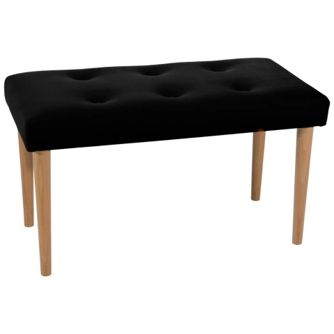 Ławka tapicerowana PRUDHOMME NAT - Czarny