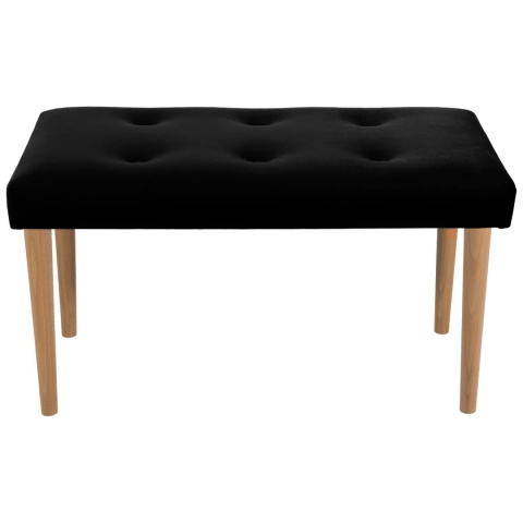 Ławka tapicerowana PRUDHOMME NAT - Czarny