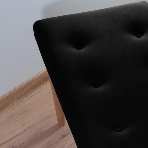 Ławka tapicerowana PRUDHOMME NAT - Czarny