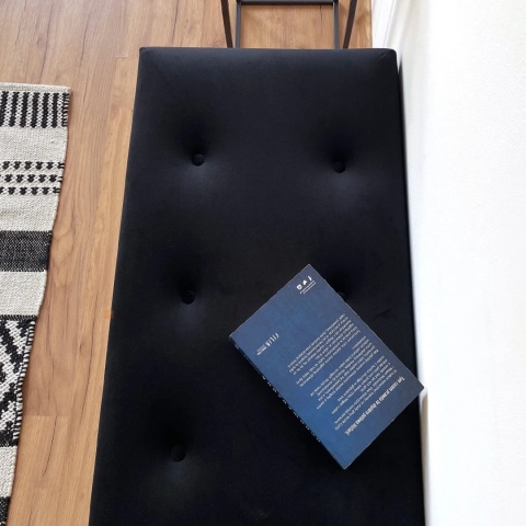 Ławka tapicerowana PRUDHOMME NAT - Czarny