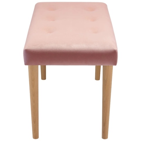 Ławka tapicerowana PRUDHOMME NAT - Pudrowy róż