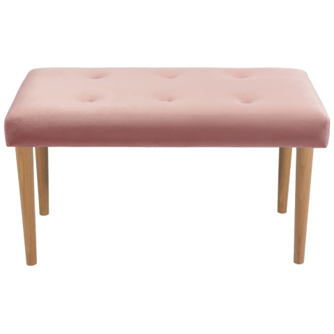 Ławka tapicerowana PRUDHOMME NAT - Pudrowy róż