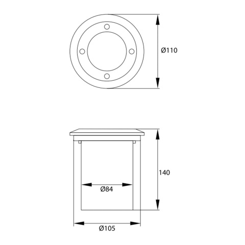 Oprawa lampa najazdowa DORYT okrągła IP67 GU10 BEMKO