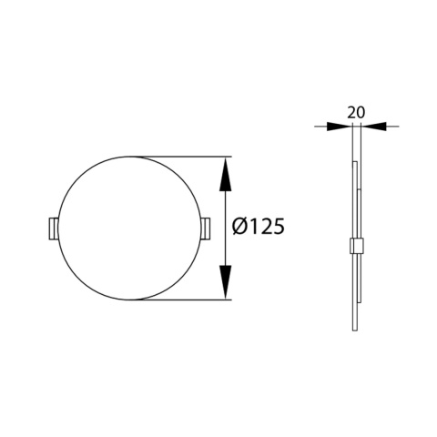 Panel LED podtynkowy 10W 860LM 4000K fi 125mm BEMKO