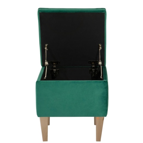 Pufa otwierana skrzynia FRANCE NAT - Butelkowa zieleń