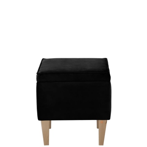 Pufa otwierana skrzynia FRANCE NAT - Czarna