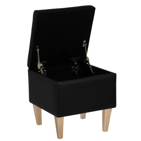 Pufa otwierana skrzynia PIRANDELLO - Czarna