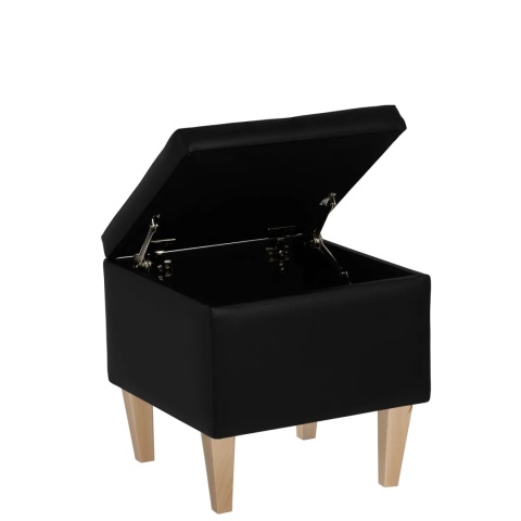 Pufa otwierana skrzynia PIRANDELLO - Czarna
